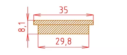 Abdeckkappe 30 Holz