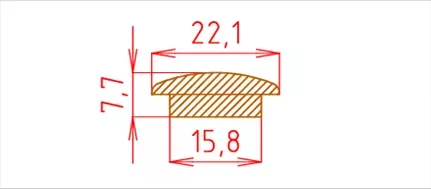 Abdeckkappe 16 Holz