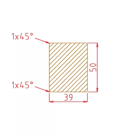 Untergurt 50x39 mm